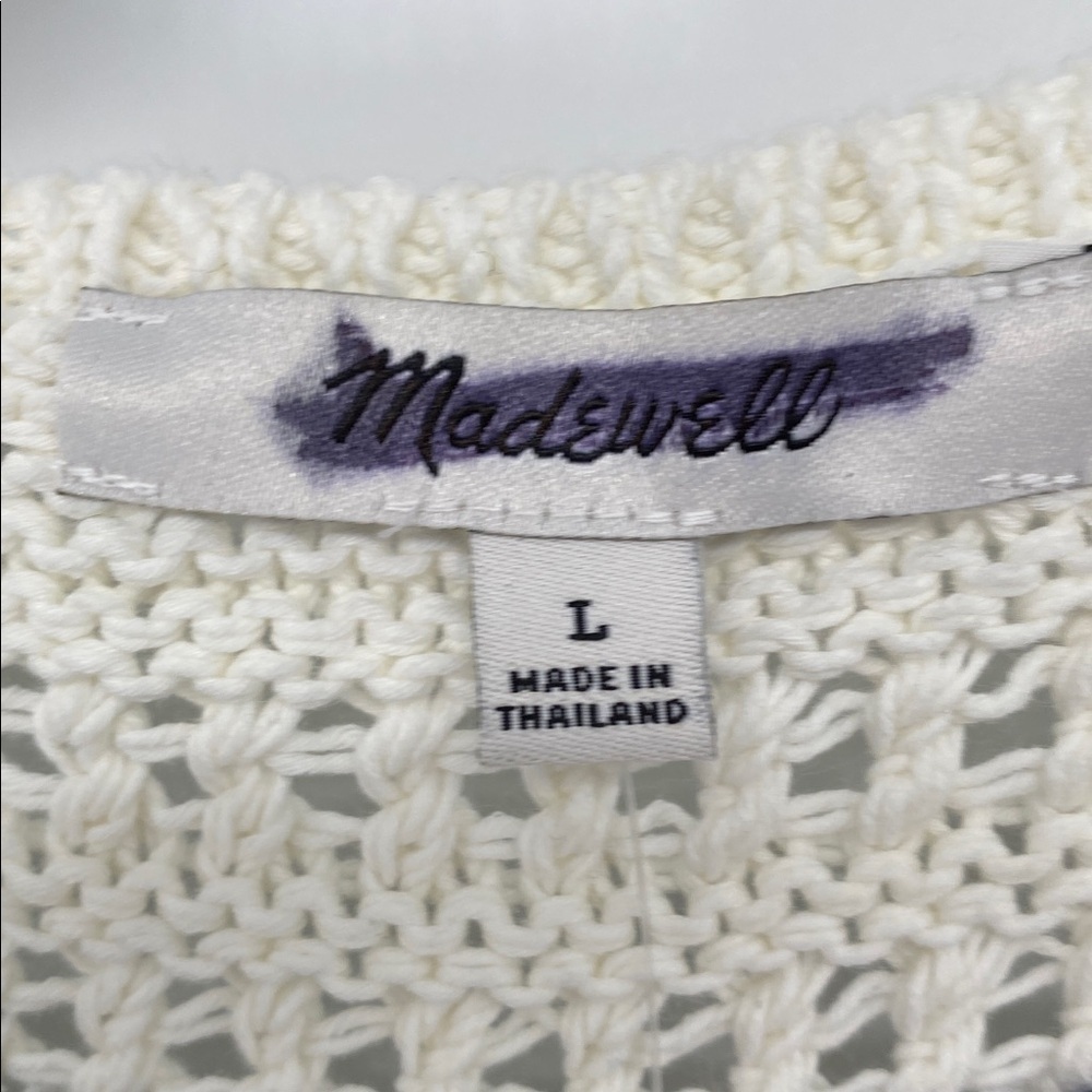 Madewell Crochet-Knit Crewneck Sweater Tank Size Large NWT - Picture 6 of 8